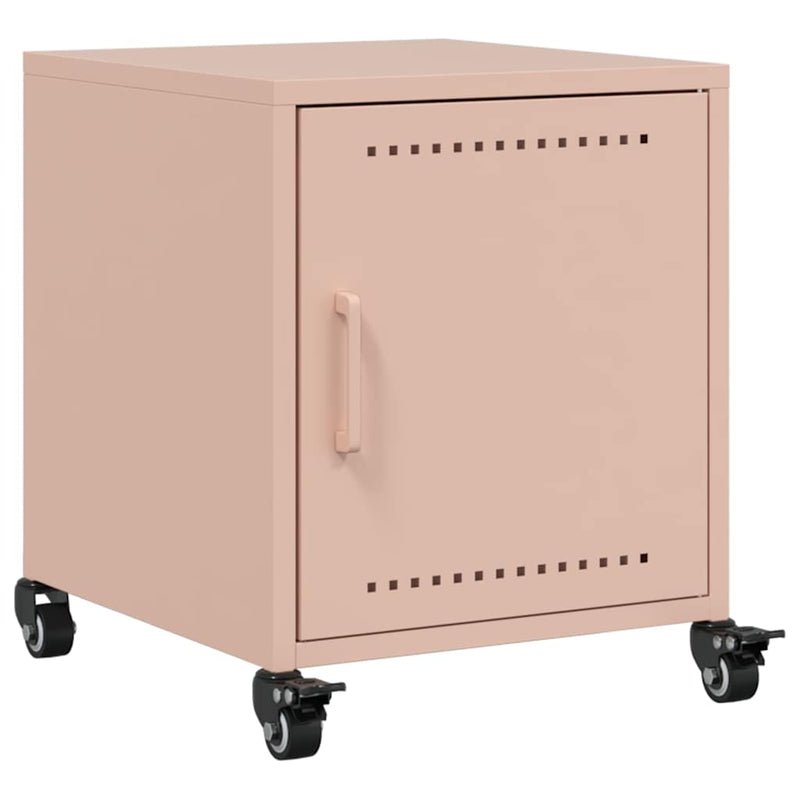 Nachtkastje Avery - staal - met wielen - roze – extra afbeelding