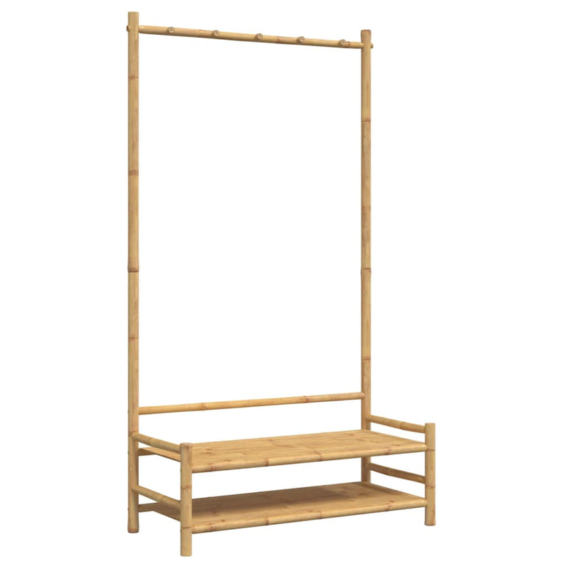 Kledingrek Met Schappen 103X40X183 Cm Bamboe – extra afbeelding