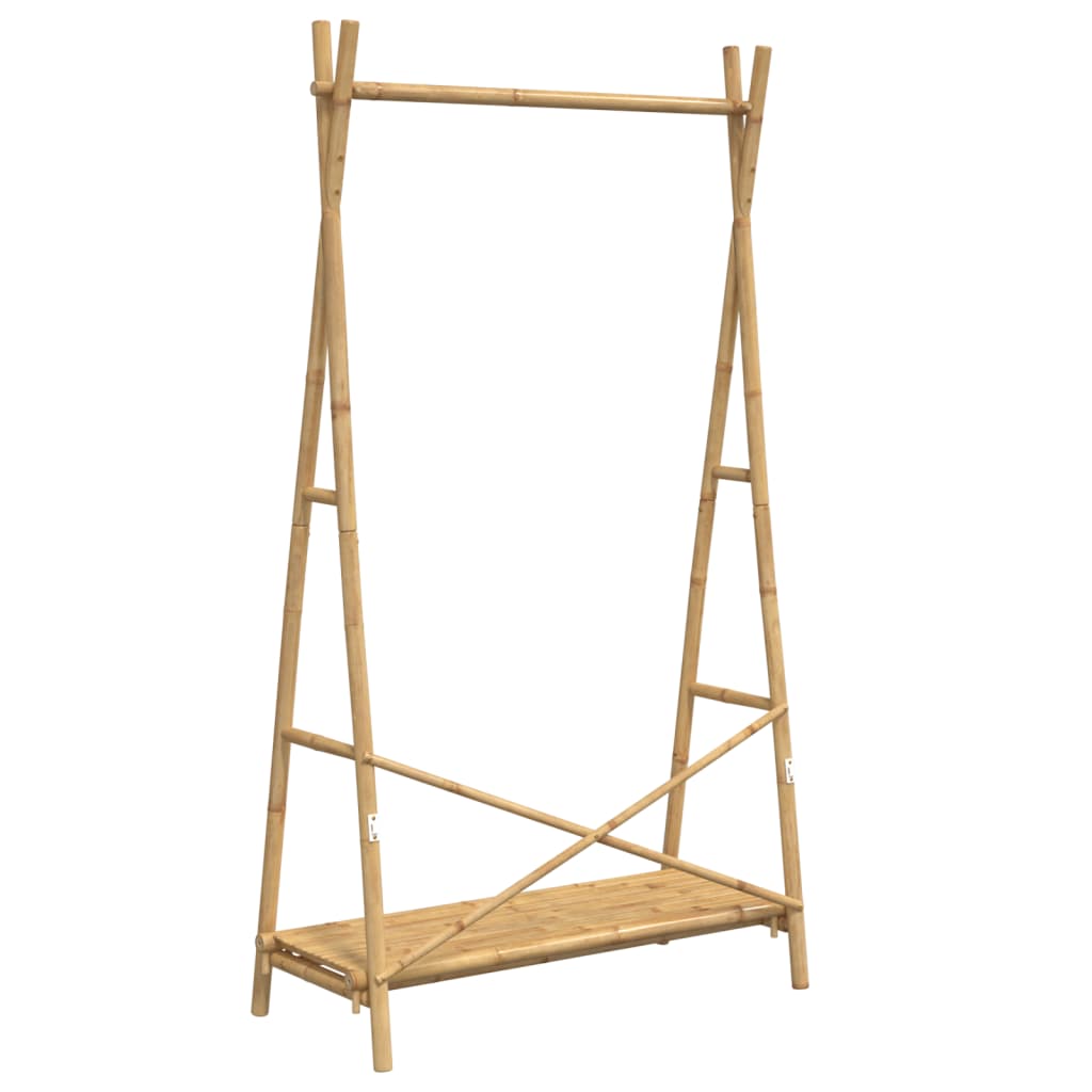 Kledingrek Met Schap 102X50X190 Cm Bamboe