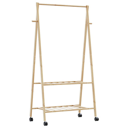 Kledingrek Met Schappen En Wielen 132X45,5X155,5 Cm