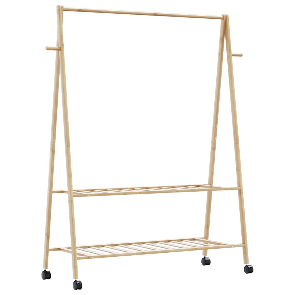 Kledingrek Met Schappen En Wielen 132X45,5X155,5 Cm