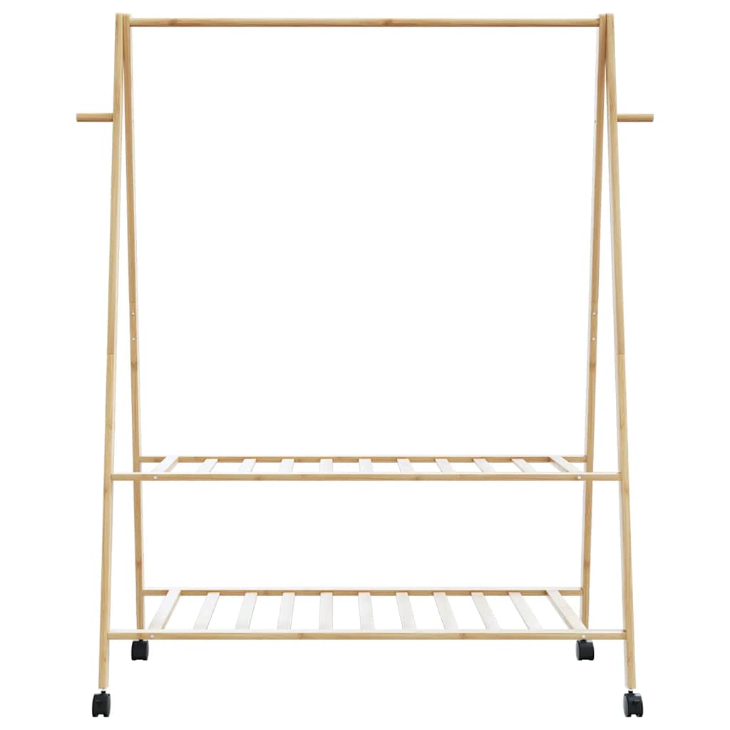 Kledingrek Met Schappen En Wielen 132X45,5X155,5 Cm