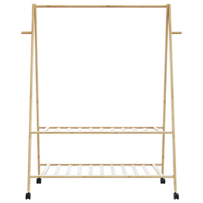 Kledingrek Met Schappen En Wielen 132X45,5X155,5 Cm