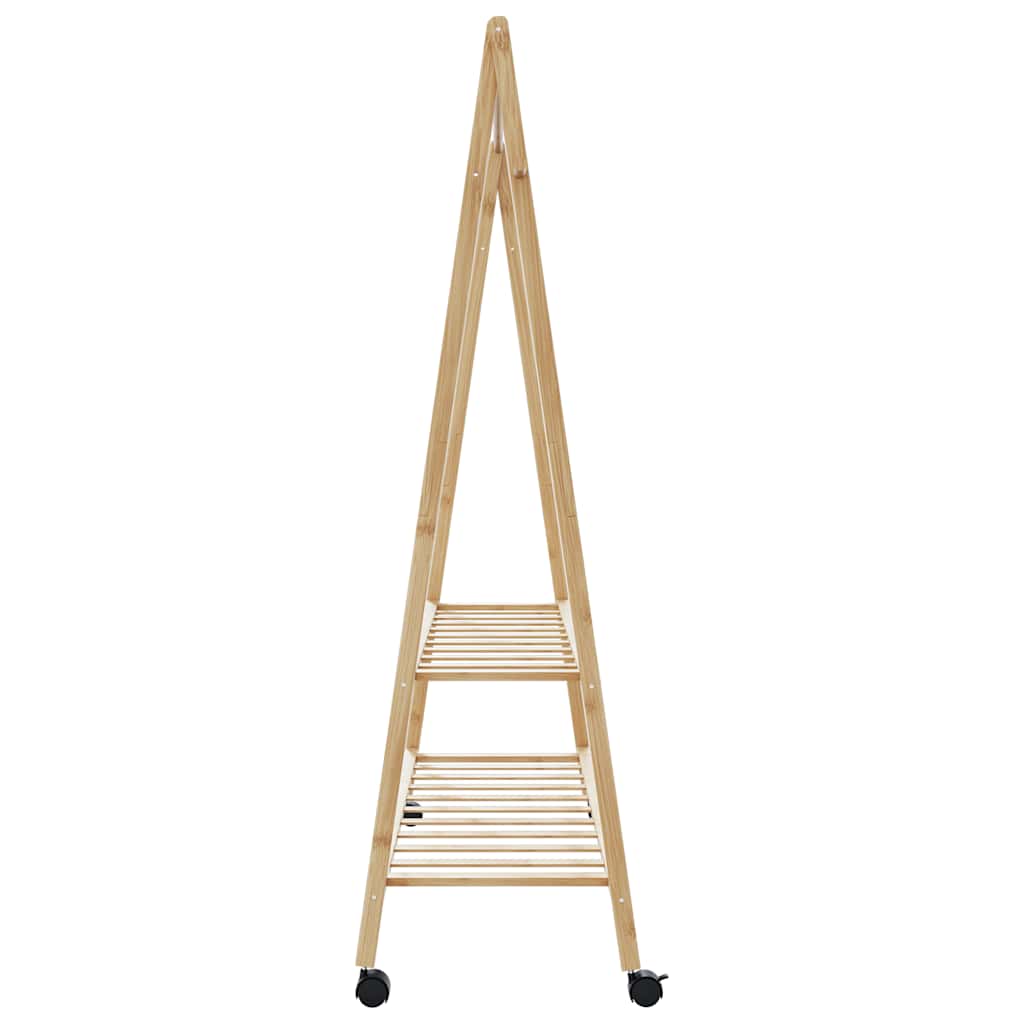 Kledingrek Met Schappen En Wielen 132X45,5X155,5 Cm