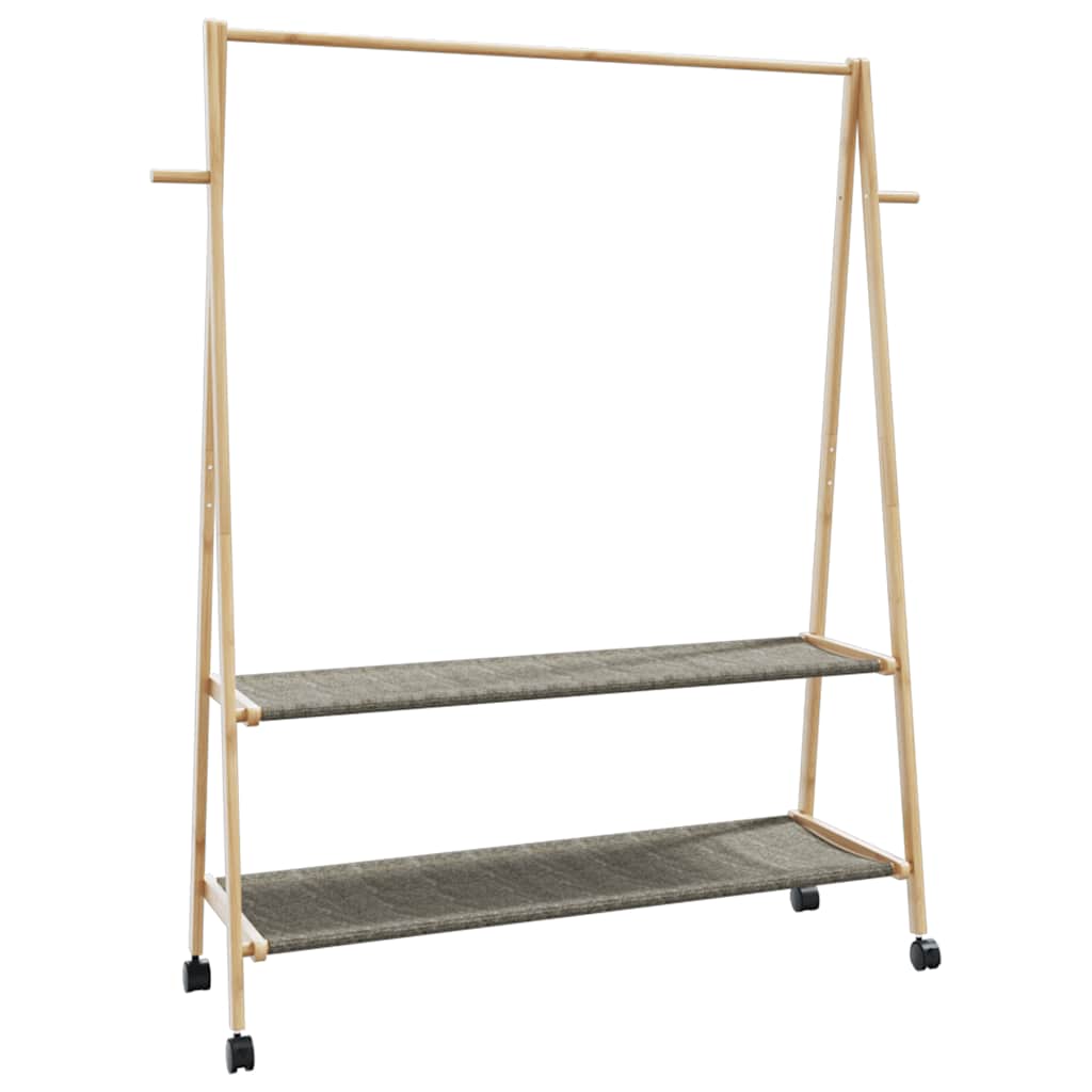 Kledingrek Met Schappen En Wielen 132X45,5X155,5 Cm