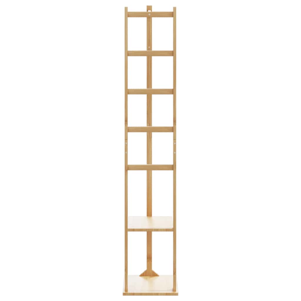 Kapstok Met Haken En Schappen 38,5X30X156 Cm Bamboe