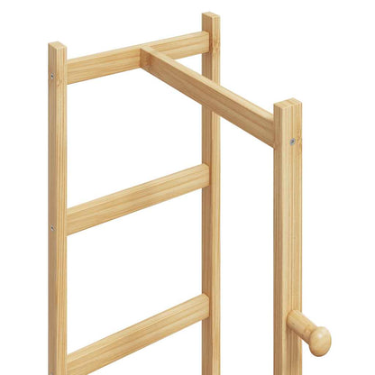 Kapstok Met Haken En Schappen 38,5X30X156 Cm Bamboe