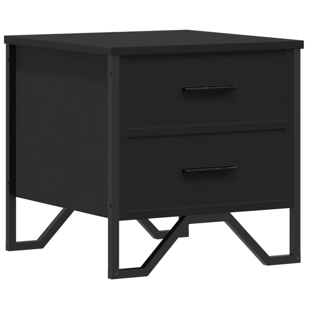 Nachtkastje Kiki - bewerkt hout - zwart