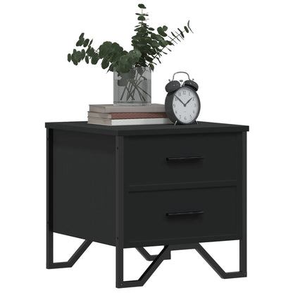 Nachtkastje Kiki - bewerkt hout - zwart