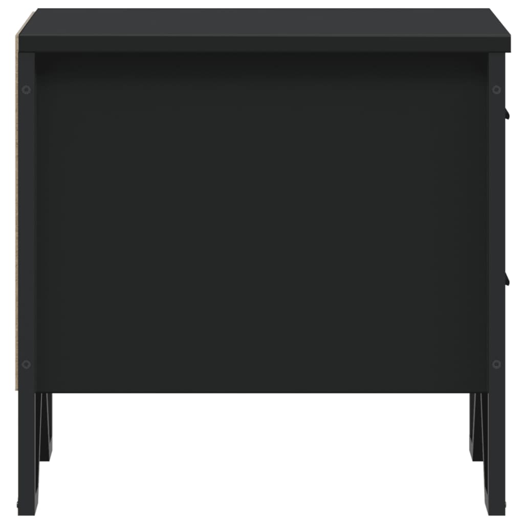 Nachtkastje Kiki - bewerkt hout - zwart