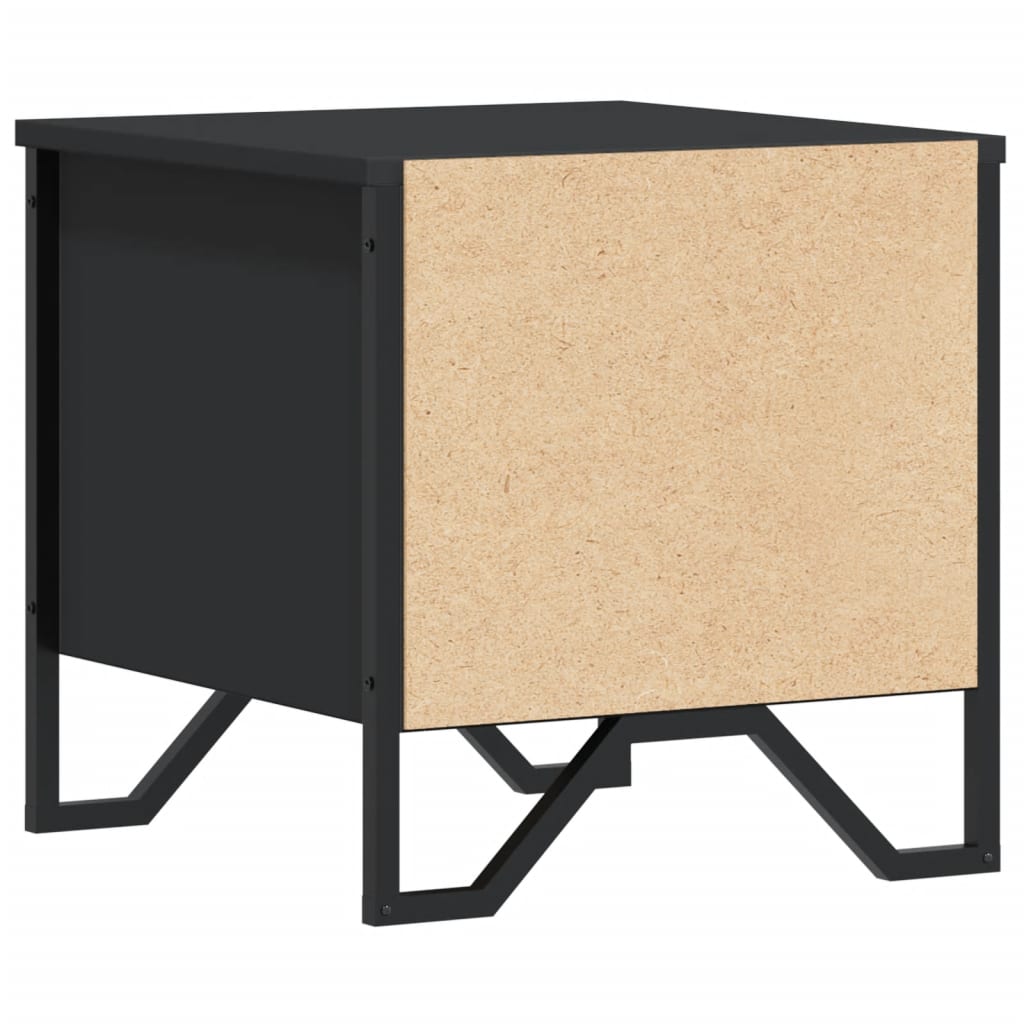 Nachtkastje Kiki - bewerkt hout - zwart