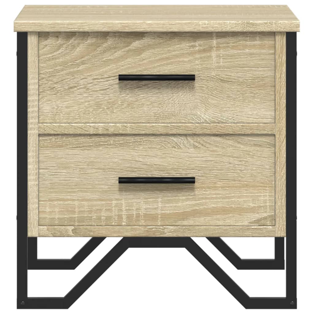 Nachtkastje Kiki - bewerkt hout - sonoma eiken