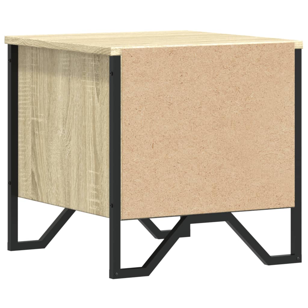 Nachtkastje Kiki - bewerkt hout - sonoma eiken
