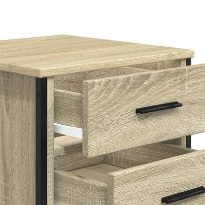 Nachtkastje Kiki - bewerkt hout - sonoma eiken