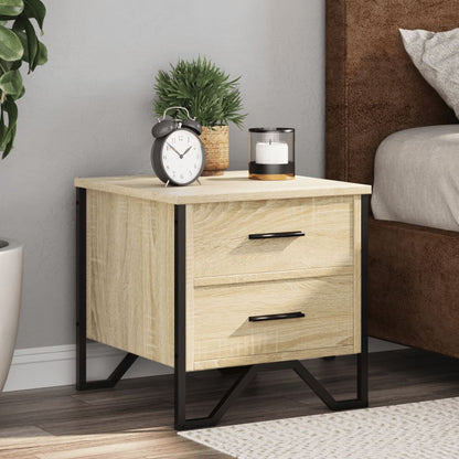 Nachtkastje Kiki - bewerkt hout - sonoma eiken