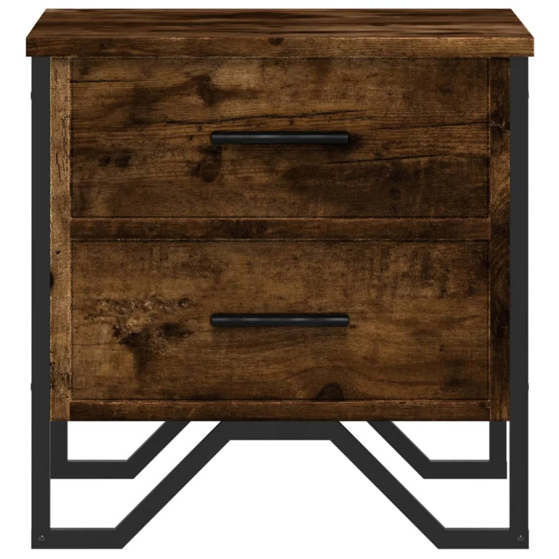 Nachtkastje Kiki - bewerkt hout - gerookt eiken