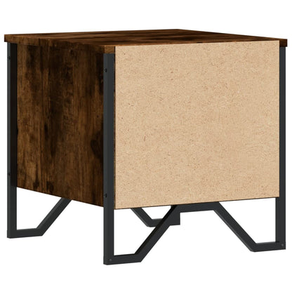 Nachtkastje Kiki - bewerkt hout - gerookt eiken
