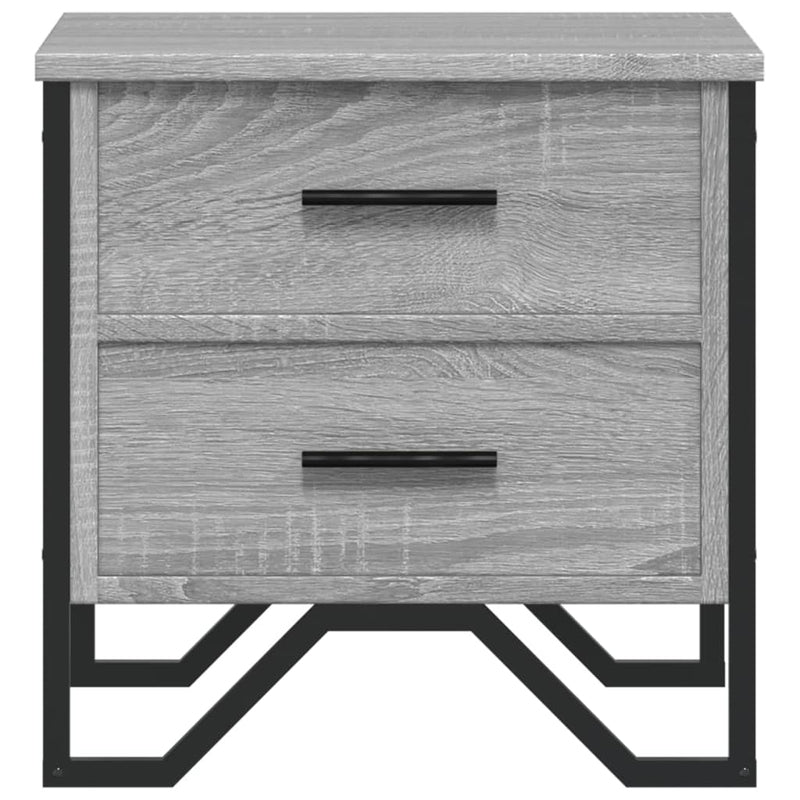 Nachtkastje Kiki - bewerkt hout - grijs sonoma