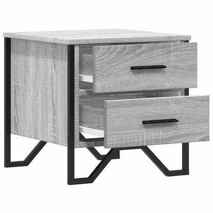 Nachtkastje Kiki - bewerkt hout - grijs sonoma