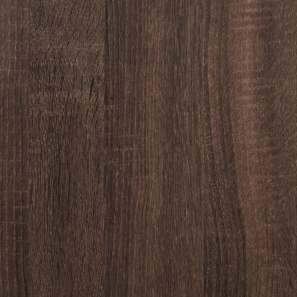 Nachtkastje Kiki - bewerkt hout - Bruin eiken