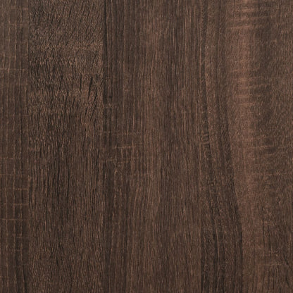 Nachtkastje Kiki - bewerkt hout - Bruin eiken