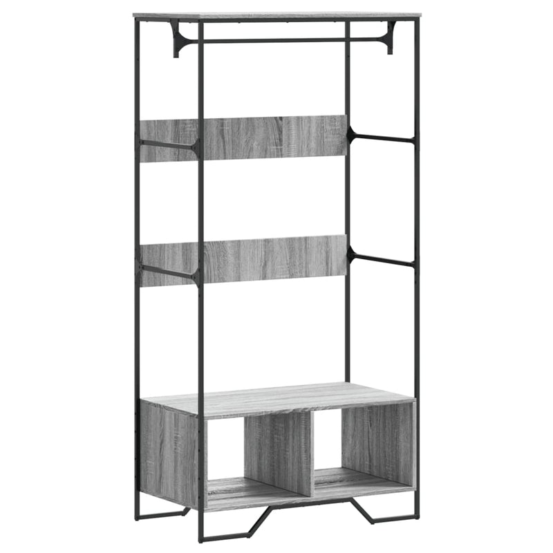 Kledingkast 90X50X180 Cm Bewerkt Hout Eikenkleurig – extra afbeelding