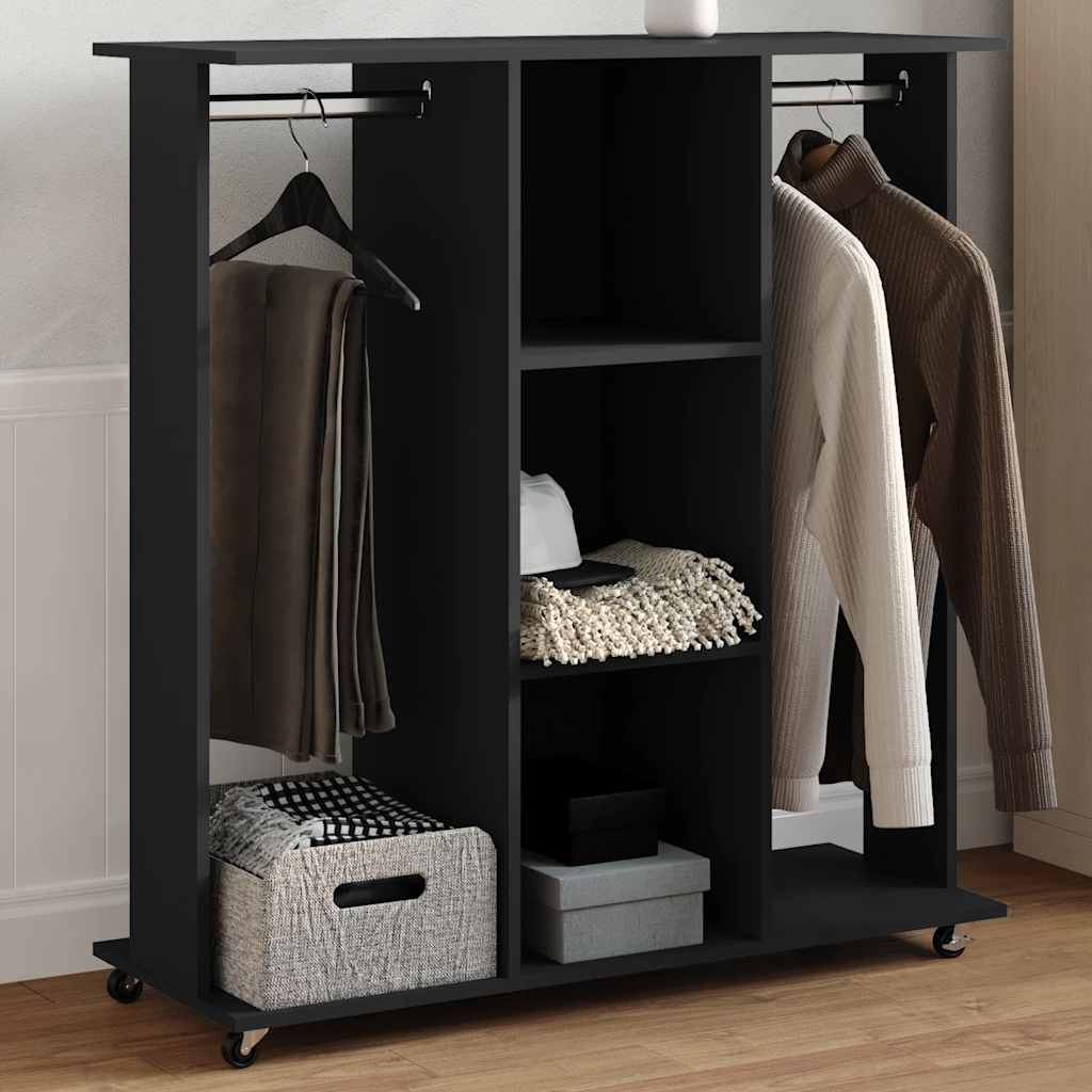 Kledingkast Met Wielen 102X38X110 Cm Bewerkt Hout