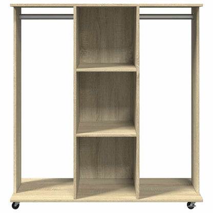 Kledingkast Met Wielen 102X38X110 Cm Bewerkt Hout