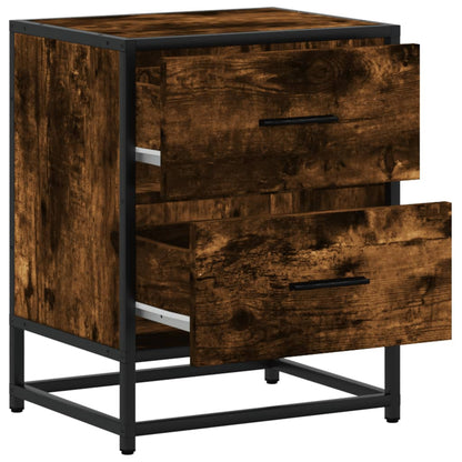 Nachtkastje Colette - bewerkt hout - gerookt eiken