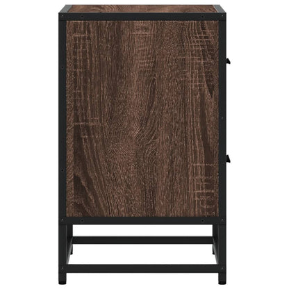 Nachtkastje Colette - bewerkt hout - bruin eiken