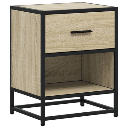 Nachtkastje Noémie - bewerkt hout - sonoma eiken