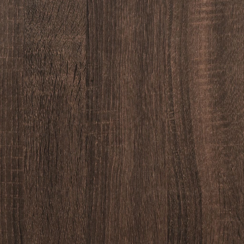 Nachtkastje Noémie - bewerkt hout - bruin eiken