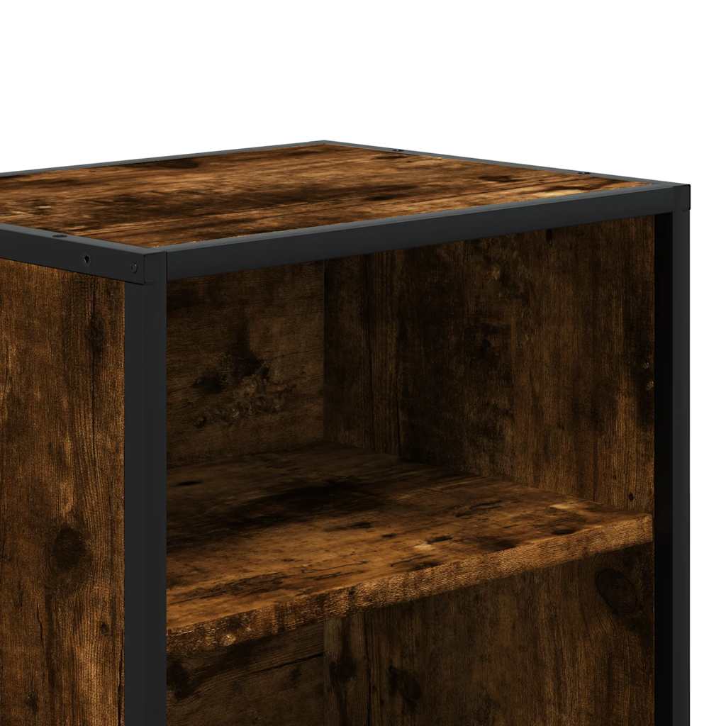 Nachtkastje Vivienne - bewerkt hout en metaal - gerookt eiken