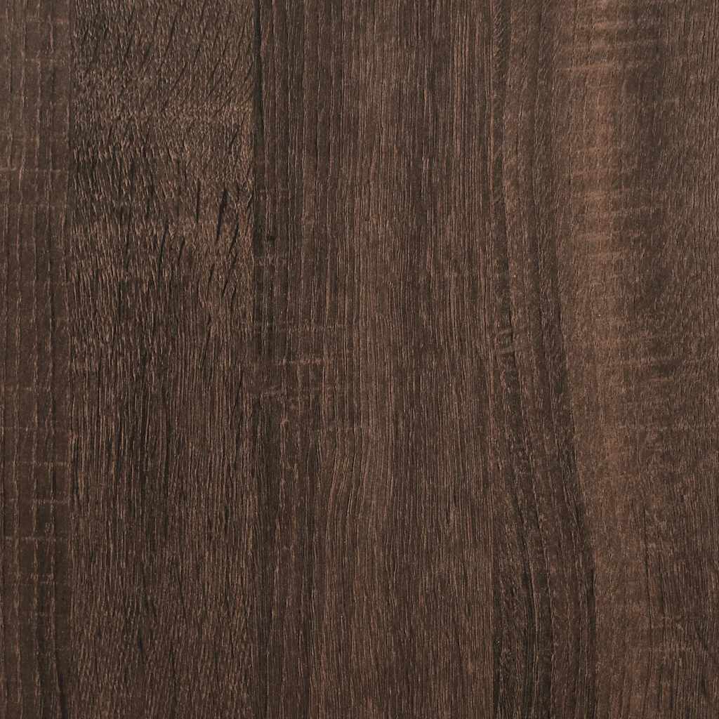 Nachtkastje Vivienne - bewerkt hout en metaal - bruin eiken