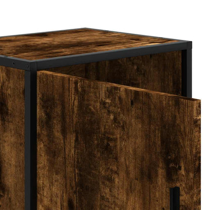 Nachtkastje Josephine - bewerkt hout en metaal - gerookt eiken