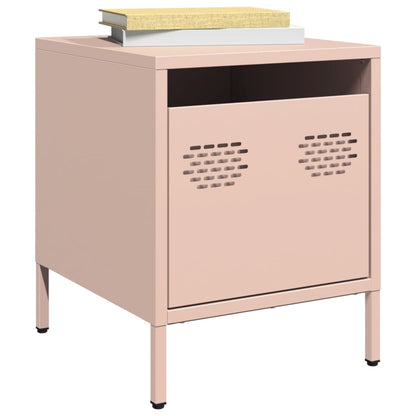 Nachtkastje Charlotte - staal - roze