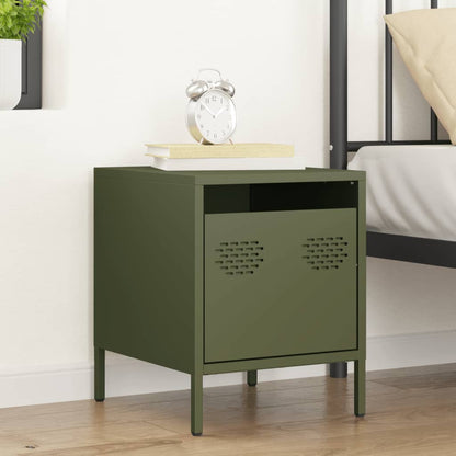 Nachtkastje Charlotte - staal - groen