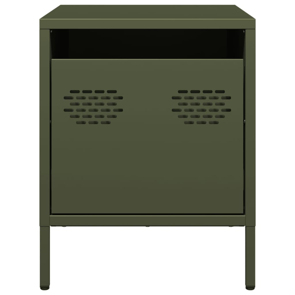 Nachtkastje Charlotte - staal - groen
