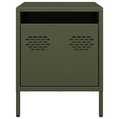 Nachtkastje Charlotte - staal - groen