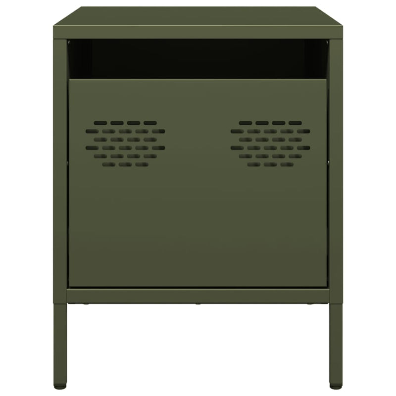 Nachtkastje Charlotte - staal - groen