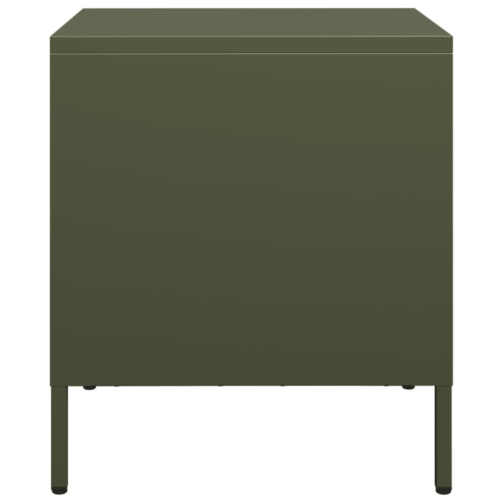 Nachtkastje Charlotte - staal - groen