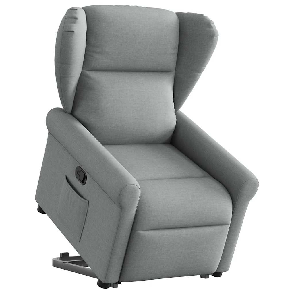 Fauteuil Lien - stof - verstelbaar - lichtgrijs