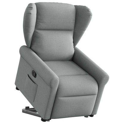 Fauteuil Lien - stof - verstelbaar - lichtgrijs