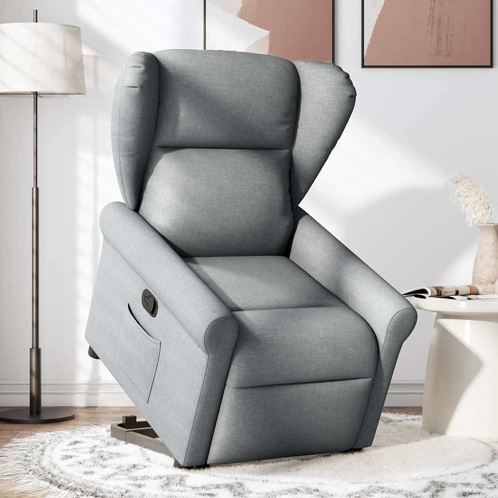 Fauteuil Lien - stof - verstelbaar - lichtgrijs