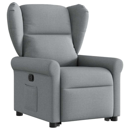 Fauteuil Lien - stof - verstelbaar - lichtgrijs