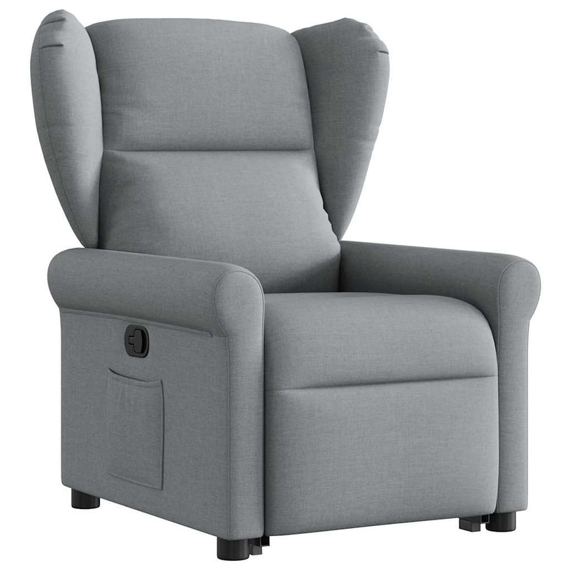 Fauteuil Lien - stof - verstelbaar - lichtgrijs – extra afbeelding