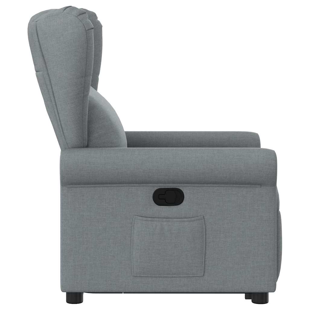 Fauteuil Lien - stof - verstelbaar - lichtgrijs
