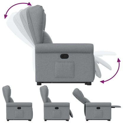 Fauteuil Lien - stof - verstelbaar - lichtgrijs