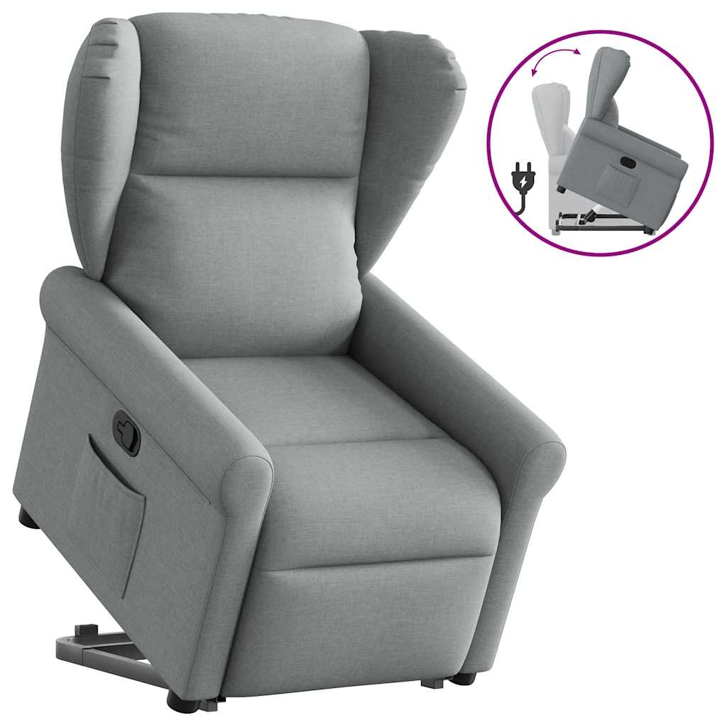 Fauteuil Lien - stof - verstelbaar - lichtgrijs