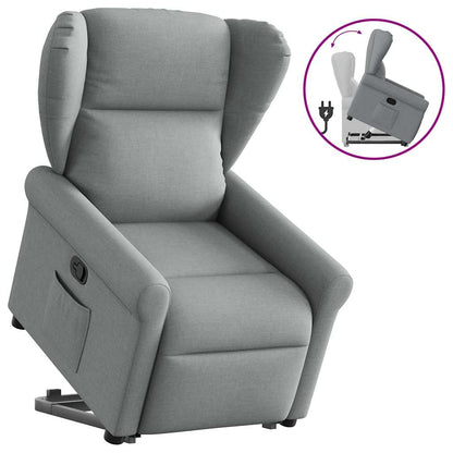 Fauteuil Lien - stof - verstelbaar - lichtgrijs